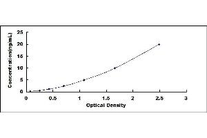 Typical standard curve (SAT1 ELISA Kit)