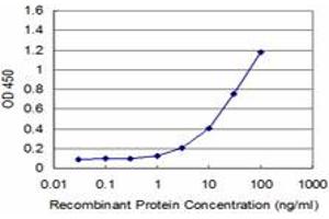 Detection limit for recombinant GST tagged EGFR is approximately 1ng/ml as a capture antibody. (EGFR Antikörper  (AA 26-125))