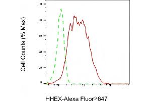 Flow cytometric analysis of HHEX expression in HepG2 cells using HHEX antibody (ABIN7798883), 1:2,000). (HHEX Antikörper)