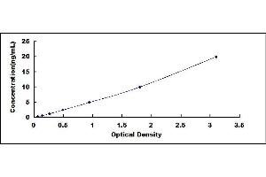 Typical standard curve (A1BG ELISA Kit)