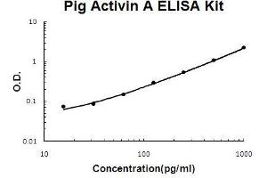Pig Activin A PicoKine ELISA Kit standard curve