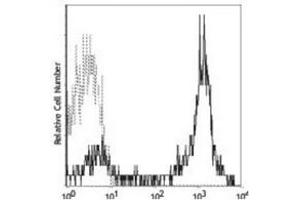 Flow cytometric analysis of human peripheral blood lymphocytes using Anti-CD5 Antibody, followed by anti-mouse IgG PE. (CD5 Antikörper)