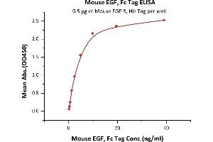 ELISA image for Epidermal Growth Factor (EGF) (AA 977-1029) (Active) protein (Fc Tag) (ABIN6809909)