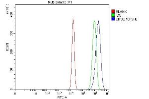 Flow Cytometry analysis of U20S cells using anti-EIF3E antibody (ABIN7600189).