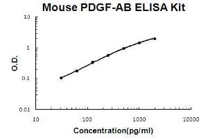 Mouse PDGF-AB PicoKine ELISA Kit standard curve (PDGF-AB Heterodimer ELISA Kit)