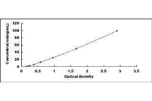 Typical standard curve (SULF1 ELISA Kit)