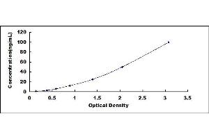 Typical standard curve (TMEM176B ELISA Kit)