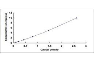 Typical standard curve (MTA2 ELISA Kit)