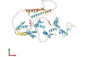 AlphaFold protein structure predicition of Human Recombinant ZNF578 Protein, UniprotID Q96N58