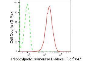 Flow cytometric analysis of Peptidylprolyl isomerase D expression in HepG2 cells using Peptidylprolyl isomerase D antibody (ABIN7799768), 1:2,000). (Rekombinanter PPID Antikörper)