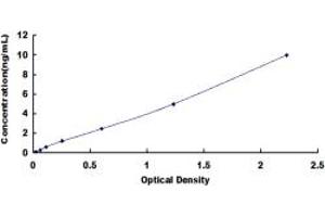 Typical standard curve (KRT9 ELISA Kit)