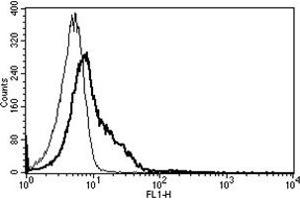 Flow Cytometry (FACS) image for anti-Intercellular Adhesion Molecule 1 (ICAM1) antibody (FITC) (ABIN1106462) (ICAM1 Antikörper  (FITC))