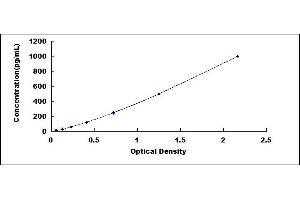 Typical standard curve (IL-15 ELISA Kit)