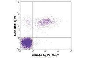 Flow Cytometry (FACS) image for Mouse anti-Human IgM antibody (Pacific Blue) (ABIN2667178)