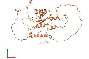 AlphaFold protein structure predicition of Human Recombinant LINC01599 Protein, UniprotID Q8WXQ3