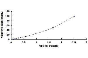 Typical standard curve (HSP90AB1 ELISA Kit)