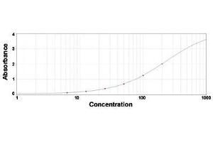 ELISA analysis of Mouse Anti-human IgE secondary antibody, clone 4D6  under 2 ug/mL working concentration.