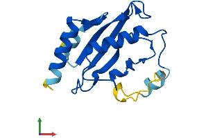 AlphaFold protein structure predicition of Human Recombinant UBE2W Protein, UniprotID Q96B02