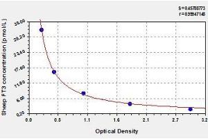 Typical standard curve (Free Triiodothyronine T3 ELISA Kit)