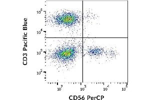 Surface staining of human peripheral blood lymphocytes with anti-CD56 (MEM-188) PerCP. (CD56 Antikörper  (PerCP))