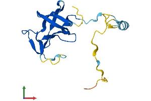 AlphaFold protein structure predicition of Human Recombinant ERVK-6 Protein, UniprotID Q9Y6I0