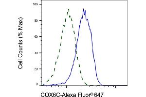 Validation of COX6C knockdown using flow cytometry. (COX6C Antikörper)