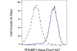 Validation of TP53BP1 knockdown using flow cytometry. (TP53BP1 Antikörper)