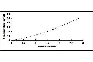 Typical standard curve (Lactate Dehydrogenase ELISA Kit)