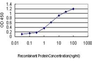 Detection limit for recombinant GST tagged ICOSLG is approximately 0. (ICOSLG Antikörper  (AA 20-302))