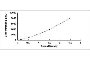 Typical standard curve (AIMP1 ELISA Kit)