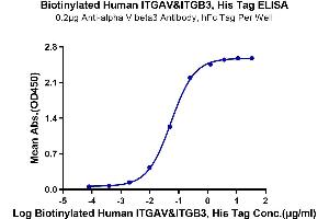 ELISA image for Integrin alpha V, Integrin beta 3 (ITGAV/ITGB3) (AA 31-992) protein (His-Avi Tag,Biotin) (ABIN7275060)