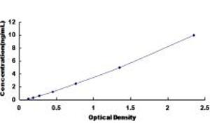 Typical standard curve (IL21 Receptor ELISA Kit)