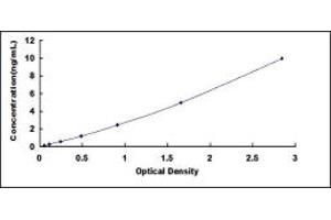 Typical standard curve (MT3 ELISA Kit)