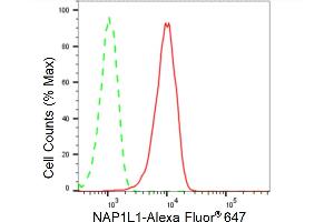Flow cytometric analysis of NAP1L1 expression in HepG2 cells using NAP1L1 antibody (ABIN7799683), 1:2,000). (Rekombinanter NAP1L1 Antikörper)