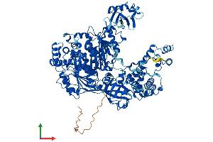 AlphaFold protein structure predicition of Human Recombinant UBA6 Protein, UniprotID A0AVT1