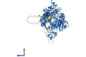 AlphaFold protein structure predicition of Human Recombinant INTS9 Protein, UniprotID Q9NV88