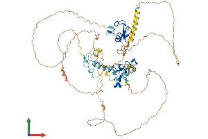 AlphaFold protein structure predicition of Mouse Recombinant Mbd1 Protein, UniprotID Q9Z2E2 (MBD1 Protein (AA 1-636) (His tag))