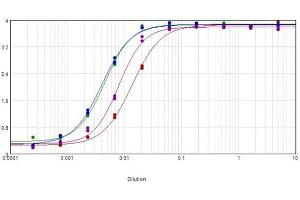 ELISA results of purified Sheep Anti-HUMAN IgG Biotin Conjugated Antibody tested against purified Human IgG. (Schaf anti-Human IgG (Heavy & Light Chain) Antikörper (Biotin) - Preadsorbed)