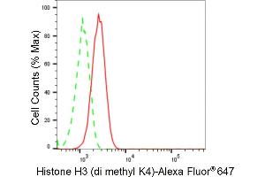 Flow cytometric analysis of Histone H3 (di methyl K4) expression in HT- cells using Histone H3 (di methyl K4) antibody (ABIN7798955), 1:2,000). (Rekombinanter Histone 3 Antikörper  (H3K4me2))