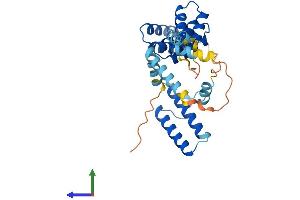 AlphaFold protein structure predicition of Human Recombinant SGTA Protein, UniprotID O43765