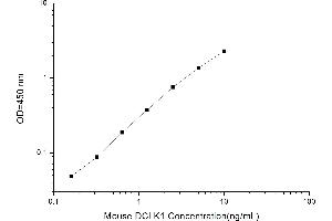 Typical standard curve (DCLK1 ELISA Kit)