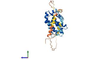 AlphaFold protein structure predicition of Mouse Recombinant Bcl2l1 Protein, UniprotID Q64373 (BCL2L1 Protein (AA 1-233) (His tag))