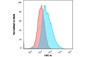 Flow Cytometric Analysis of PFA-fixed MCF cells. (JUP Antikörper)