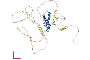 AlphaFold protein structure predicition of Human Recombinant SOX1 Protein, UniprotID O00570 (SOX1 Protein (AA 1-391) (His tag))