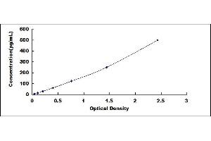 Typical standard curve (TNF alpha ELISA Kit)