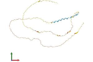 AlphaFold protein structure predicition of Human Recombinant C10orf95 Protein, UniprotID Q9H7T3 (C10ORF95 Protein (AA 1-257) (His tag))