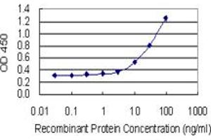 Detection limit for recombinant GST tagged KIR3DX1 is 1 ng/ml as a capture antibody. (KIR3DX1 Antikörper  (AA 1-78))