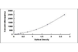 Typical standard curve (Nerve Growth Factor ELISA Kit)