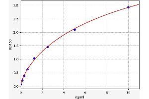 Typical standard curve (Azurocidin ELISA Kit)