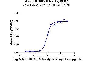 ELISA image for Interleukin 18 Receptor Accessory Protein (IL18RAP) protein (His tag) (ABIN7274972)